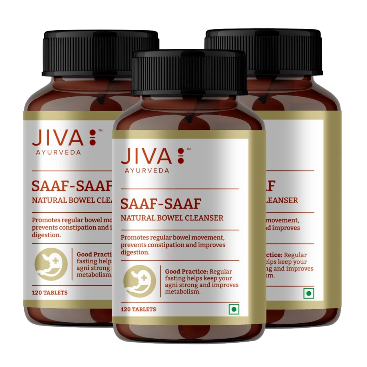 

Jiva Saaf Saaf Tablets 500 Mg Digestive Support Formula For Daily Gut Balance And Gentle Cleansing 120 TabletsX Pack Of 3