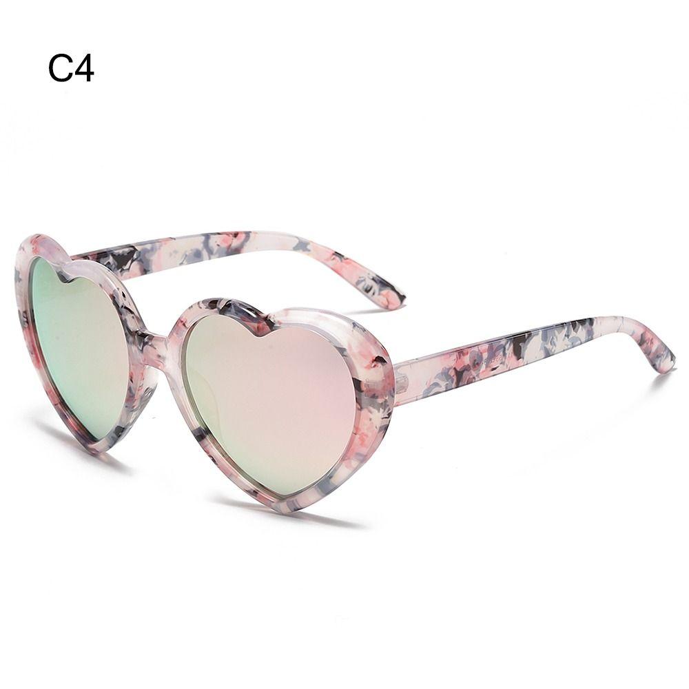 Lunettes de soleil cœur polarisées UV400 Fête Plage Amour Lunettes de soleil en forme de cœur pour femmes