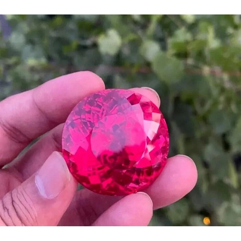 Excellent Padparadscha Natural Ceylon Superb Round Shape Loose Gemstone