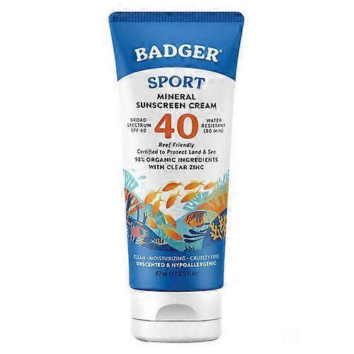 Badger Balm SPF 40 Sport Mineralische Sonnencreme ,2,9 oz