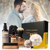 Premium Beard Hair Growth Products Kit Set With Oil Balm Brush And Comb 130ml