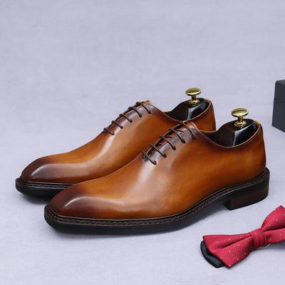 Włoskie buty ze skóry naturalnej dla mężczyzn, buty biznesowe, sznurowane, buty typu Oxford, męskie, buty ślubne, męskie, rozmiar plus 46