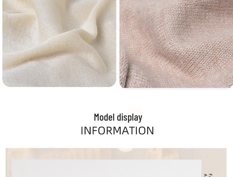 8164 Korean Style Knit Slouchy Beanie - Women's Warm Ear Protection Hat for Large Head Circumference, Autumn/Winter
