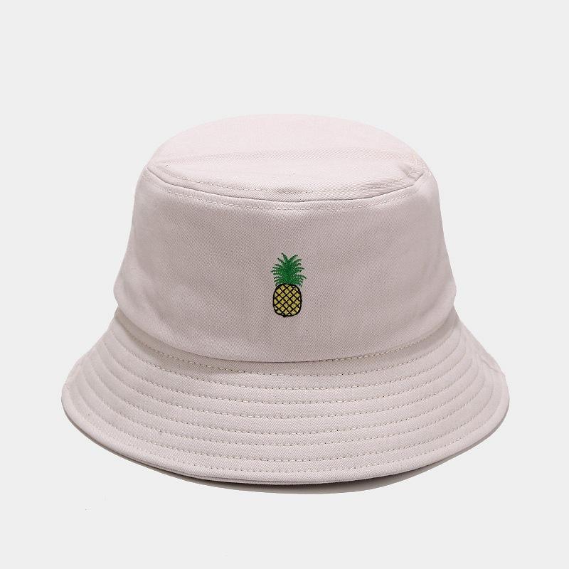 Panama Bucket Hat Fruit Strawberry Embroidered Fishing Cap Men Women Travel Beach Sun Hats