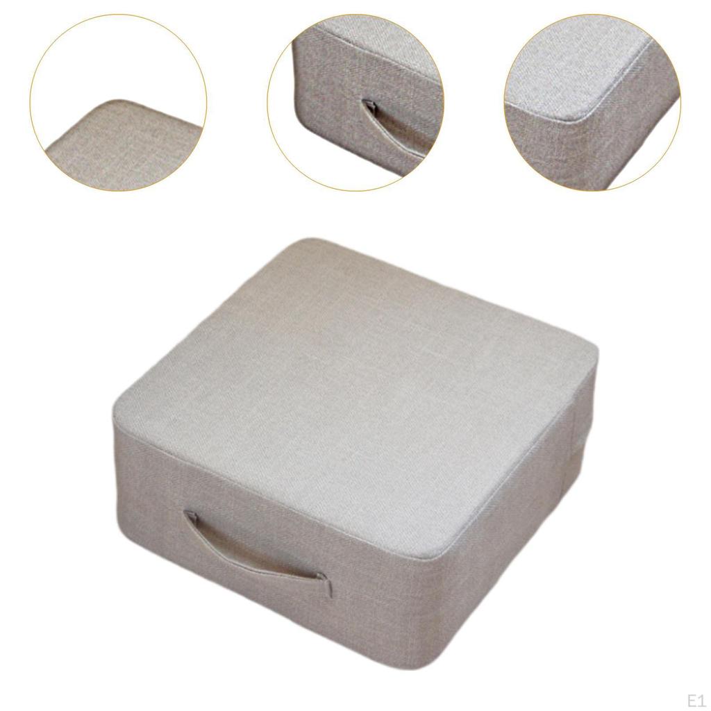 Comfortable Square Seating Cushion 15.75x15.75x7.09inch for Balcony Use