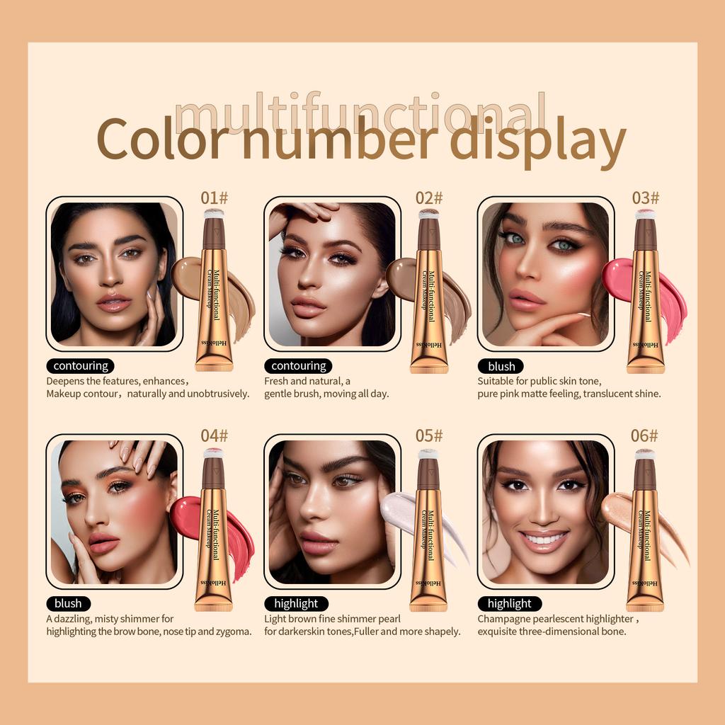Multifunctional Makeup Pen, Liquid Blush, High-Gloss Grooming Pen, Fine Glitter, Naturally Brighten The Face