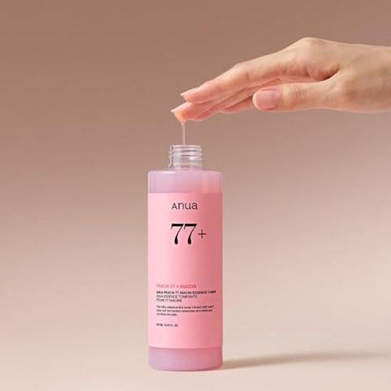 ANUA Peach 77 Niacin Essence Toner 250ml Lotion Dewy Skin Radiant Exfoliation Pores Moisture Hydration Dry Combination Care Korean Cosmetics