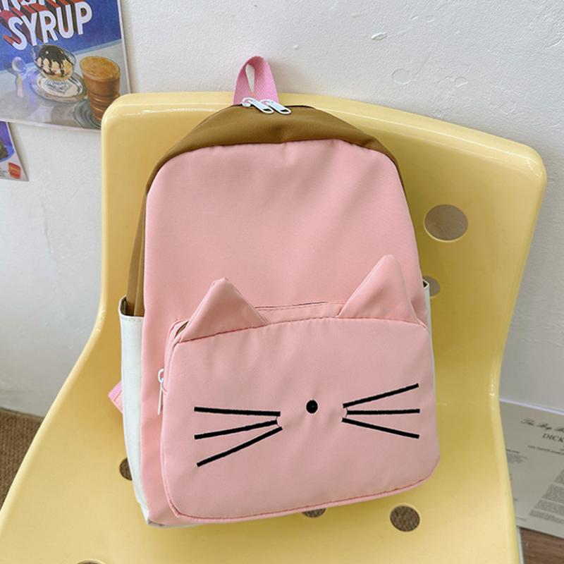 Cartoon Cat Kids Backpacks Kawaii Children's Handbags for Girls Boys Kindergarten Schoolbag Korean Toddler Travel Storage Bag