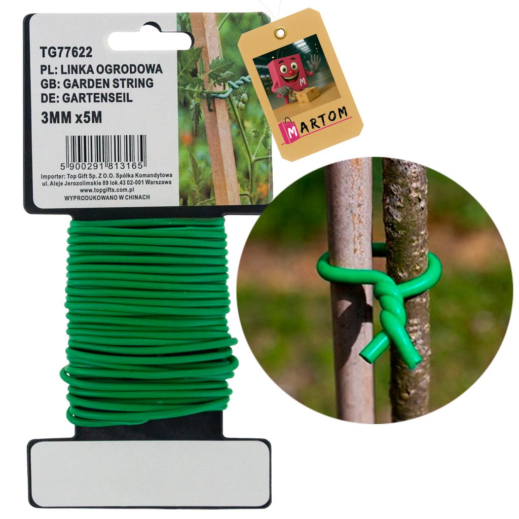 TG77619 Garden wire, garden garter, rope with cutter 20m