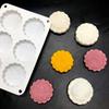 Chinese Style 6 Holes Mooncake Mold 3D Pastry Mold Candle Mold Mung Bean Mold  Baking Tool