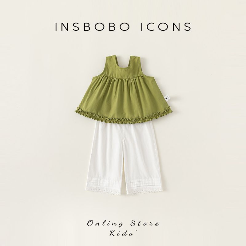 Insbobo Lace Fashion Women s Summer Vest White+Green 80