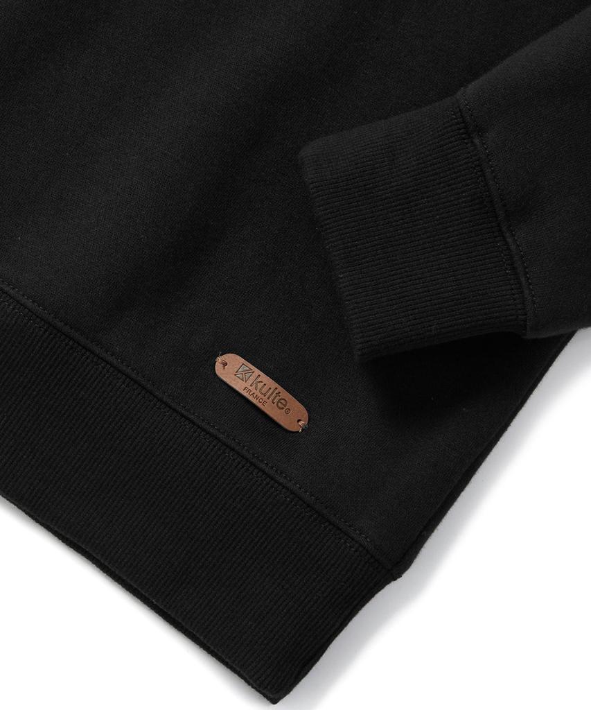 KULTE 809 Standard Fit Leather Icon Sweatshirt Black