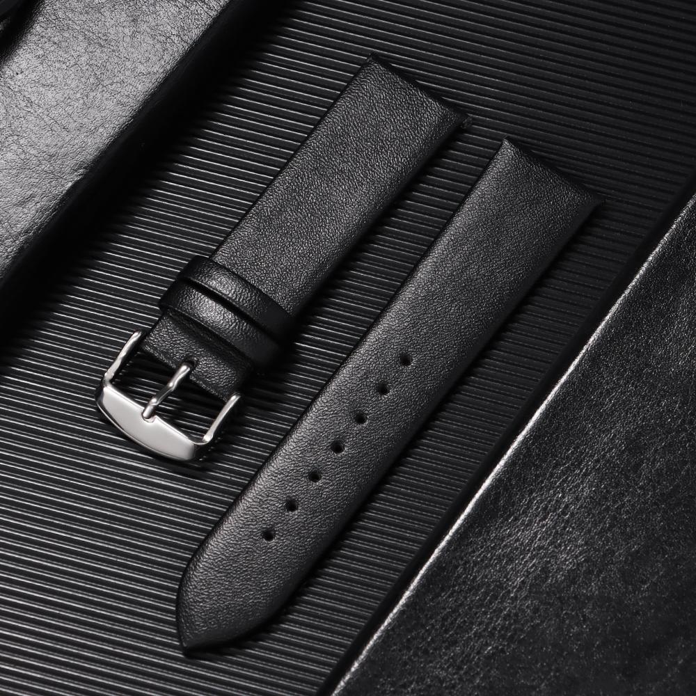 Vintage Braunes Schlankes Leder Uhrenarmband Ultra-dünnes Echtes Leder Uhrenarmband 12mm 14mm 16mm 18mm 19mm 20mm 21mm 22mm  Armband