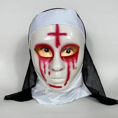 Maska Strašidelná Mníška Kostým Syntetický Latex Street Style Hororový Doplnok Realistické Detaily Halloween Hororová Tématika Podujatia