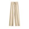 Australian Wool Wide Leg Pants - Women's Autumn/Winter Straight Leg Cashmere Knit Floor-Length Trousers