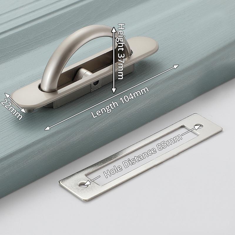 KAK Tatami Hidden Door Handle Pearl Nickel Zinc Alloy Recessed Flush Pulls Cover Floor Cabinet Handle Furniture Handle Hardware