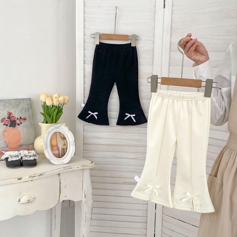 Baby Girls' Stylish Bow Flared Casual Pants