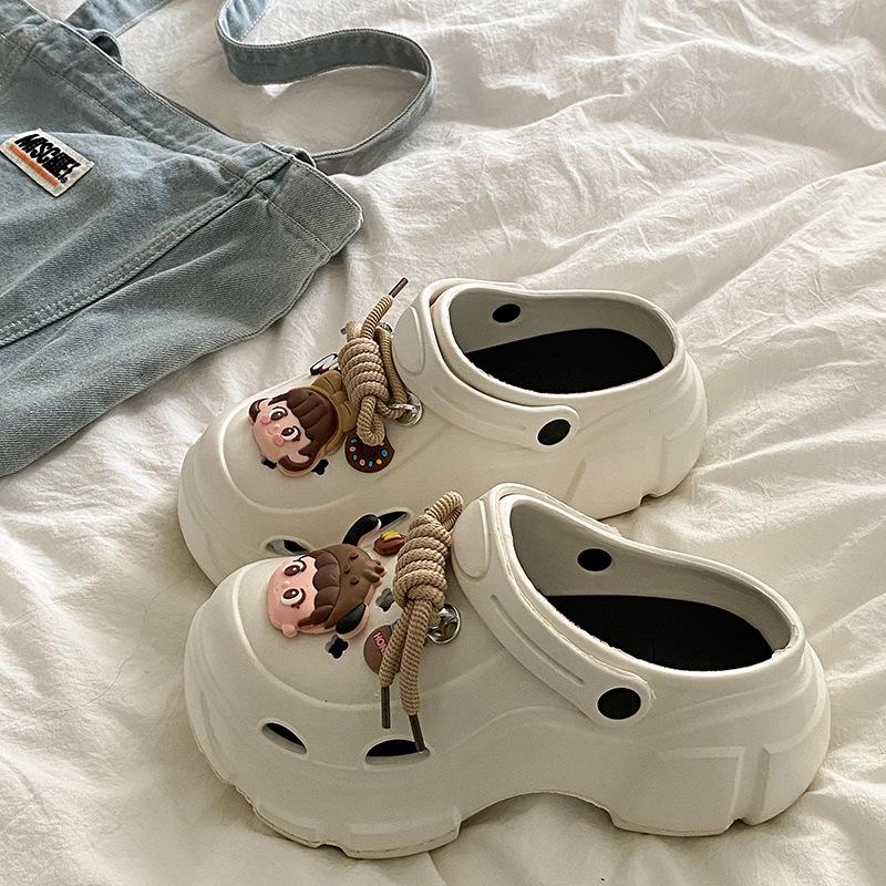 Adorable Kids' Non-Slip Puppy Clogs for Girls - 2025 Summer Beach Toe Slippers with Thick Soles