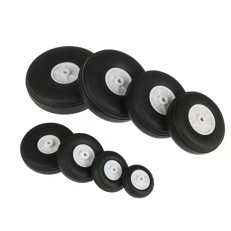 2Pcs High Elastic PU Rubber Wheels for RC Fixed-Wing Airplane Models DIY Tires In Multiple Sizes 1 To 2.75 Inch Diameter