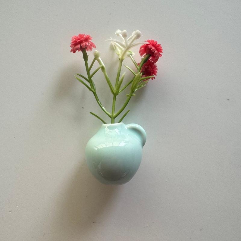 Mini Glass Bottle Flower Vase Fridge Magnets Big Small Sizes For Home Kitchen Diy Decoration Ornaments