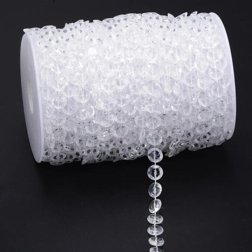 10M Crystal Glass Bead Curtain Living Room Bedroom Window Door Hanging Decor Beads Thread Curtains Home Decoration Accessories