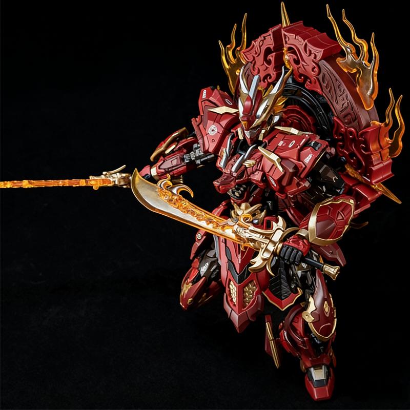 In StockWanqing Model Chinese Zodiac Mecha Blazing Chenlong Posable Assembly Model With Alloy Inner Frame Display Figurine Toy