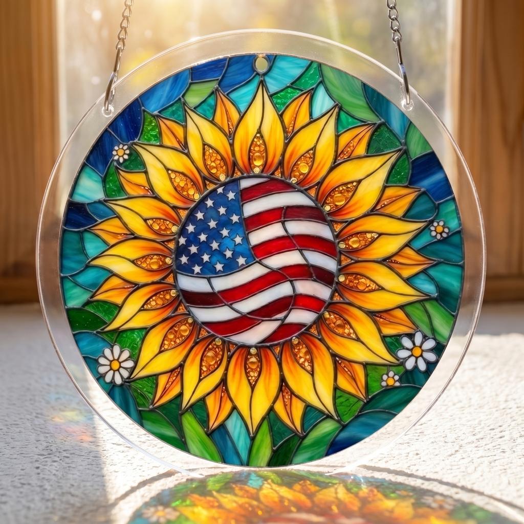 Acrylic Puzzle Window Hanging, Colorful Sunrise Sun Catchers Panel SunCatchers Puzzles Decor For Birthday Women, Men, Wife, Aunt, And Mom