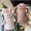 With Adjustable Strap Water Bottle Cover Plush Milk Tea Crossbody Bag Insulated Cup Sleeve  Outdoor