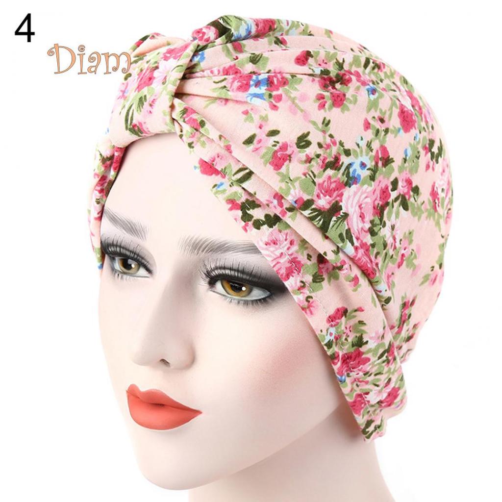Tenfyer Women Muslim Stretch Turban Hat Cancer Chemo Cap Hair Loss Head Scarf Cover