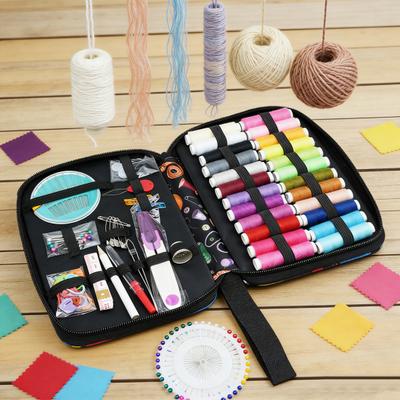114Pcs/Set Portable Sewing Kit with Case Colorful Thread Needle Tailor Scissors Tape Measure Professional Beginner Home Travel Emergency Sewing