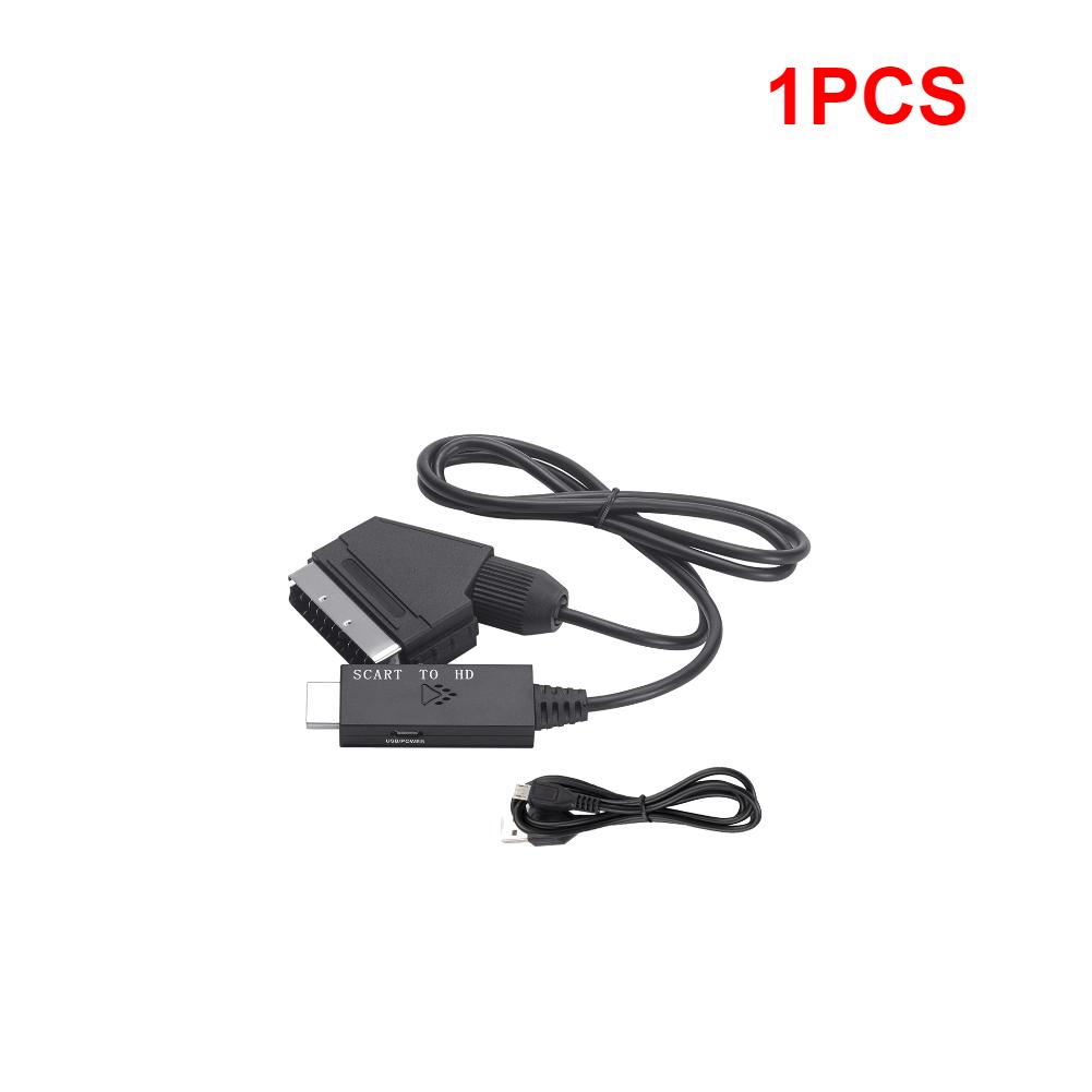 

1-5PCS Scart To Hdmi 1080P Audio Video Converter Cable 1M Adapter Conversion Cable For HDTV DVD STB Accessories Plug and Play