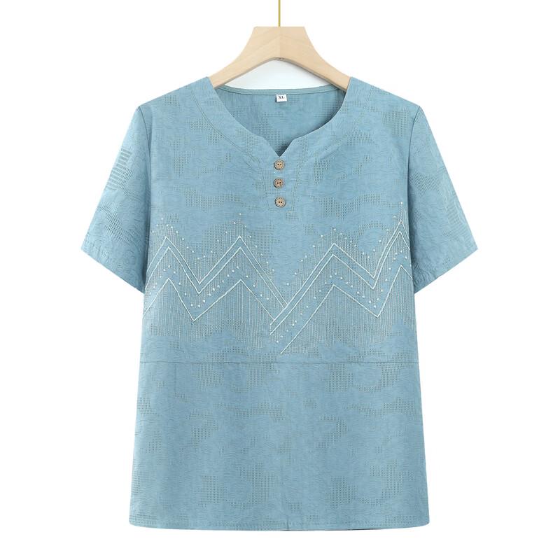YUZHAOLIN Damen Sommer T-Shirt mit kurzen Ärmeln