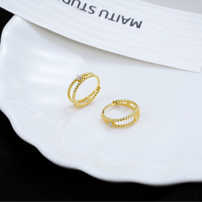 Banyan Baum S925 Silber Retro Doppelt Hohl Damen Luxus Creolen