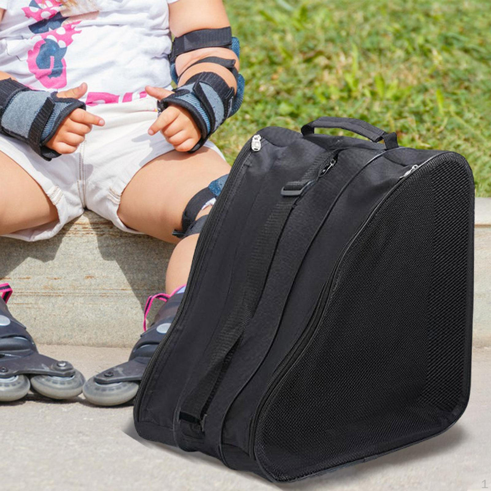 

Сумка для роликовых коньков, сумка для хранения льда большой емкости для хранения обуви для катания на коньках чёрный