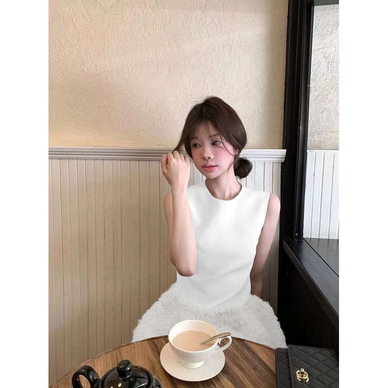 Kumikumi Sweet Wind Heavy Industry Mesh Patchwork Vest Dress Women Summer Slimming Elegant Cake Skirt Short Dress