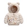 Kids Puffer Jacket with Hood and Cute Animal Ears Lightweight Quilted Outerwear for Toddlers and Children Soft Warm Cotton Coat