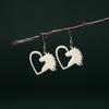 Cazador Horse Heart Pendant Earrings for Women Stainless Steel Gold Color Animal Jewelry Earrings Birthday Valentine Gift