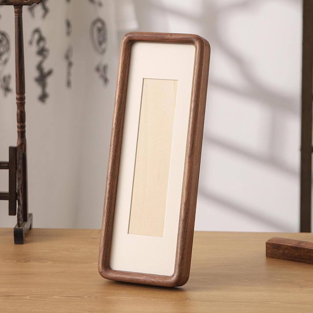 Modern Solid Wood Photo Frame with Double Rounded Corners - Decorative Gift for Entryway or Hallway