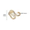 New Stainless Steel Simple Wide Version Open Bracelet Street Hip Hop Exaggerated Gold-plated Bracelet