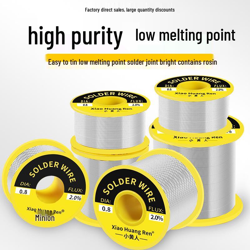 Minion High Purity Rosin Core Leaded Solder Wire, 0.5-0.6mm, No-Clean Roll