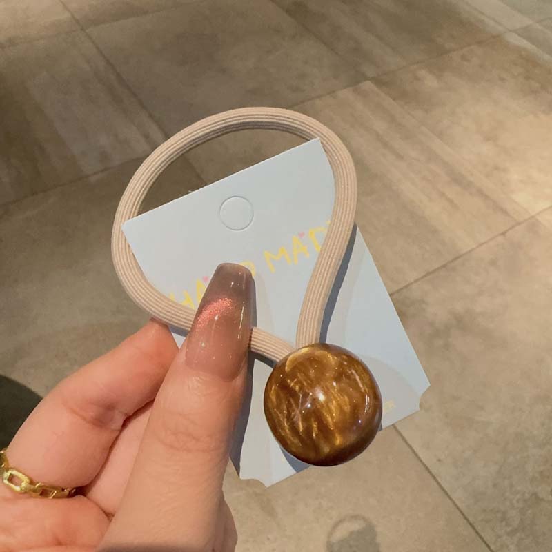 Fashion Colorful Ball Hair Rope for Women Girls Sweet Cute High Ponytail Elastic Acetate Hair Rope Hairbands Hair Accessories