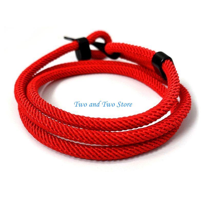 HX6F Bracelets Summer Handmade Whale Tail Viking Rope String Jewelry for Women Men