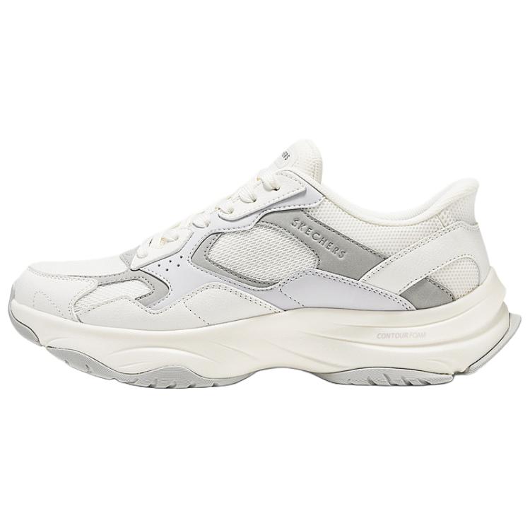 Skechers Street Удобные Универсальные Дышащие Поддерживающие Увеличивающие Рост Низкие Папины Кроссовки Мужские кроссовки Белый 183387-WHT 42