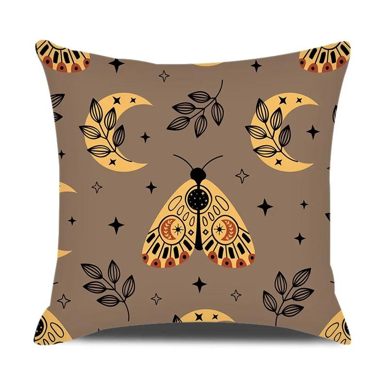 Modern Style Cushion Cover Abstraction Geometric Floral Plant Printed Pillow Cover Home Sofa Chair Decorative Pillowcase 45*45Cm