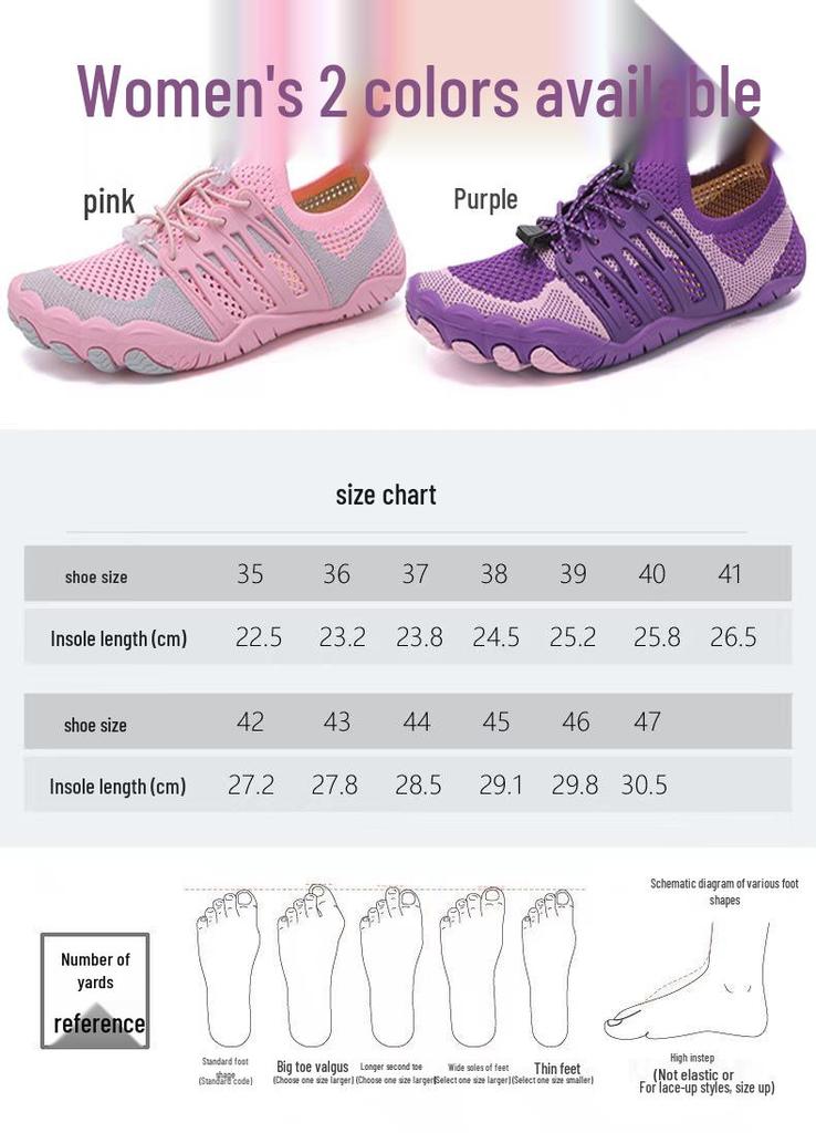 Summer Rock Climbing and Water Sports Shoes – Five-Finger Design for Outdoor Adventures