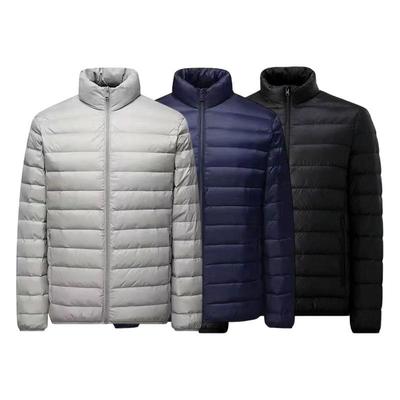 Lätt Vinterjacka i Bomull för Herr: Ståkrage, Enfärgad, Flera färgalternativ, Business Casual-stil