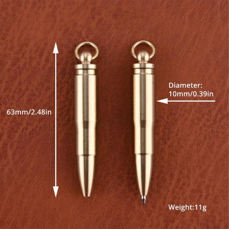 Camping Brass Writing Instrument Luxurious Fine Body Solid Portables Hiking Pen for Travel Essential