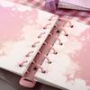Kawaii PVC Binder Card Book Planner Agenda Binder Notebook Photo Collect Book Glitter Journals Square Loose Leaf