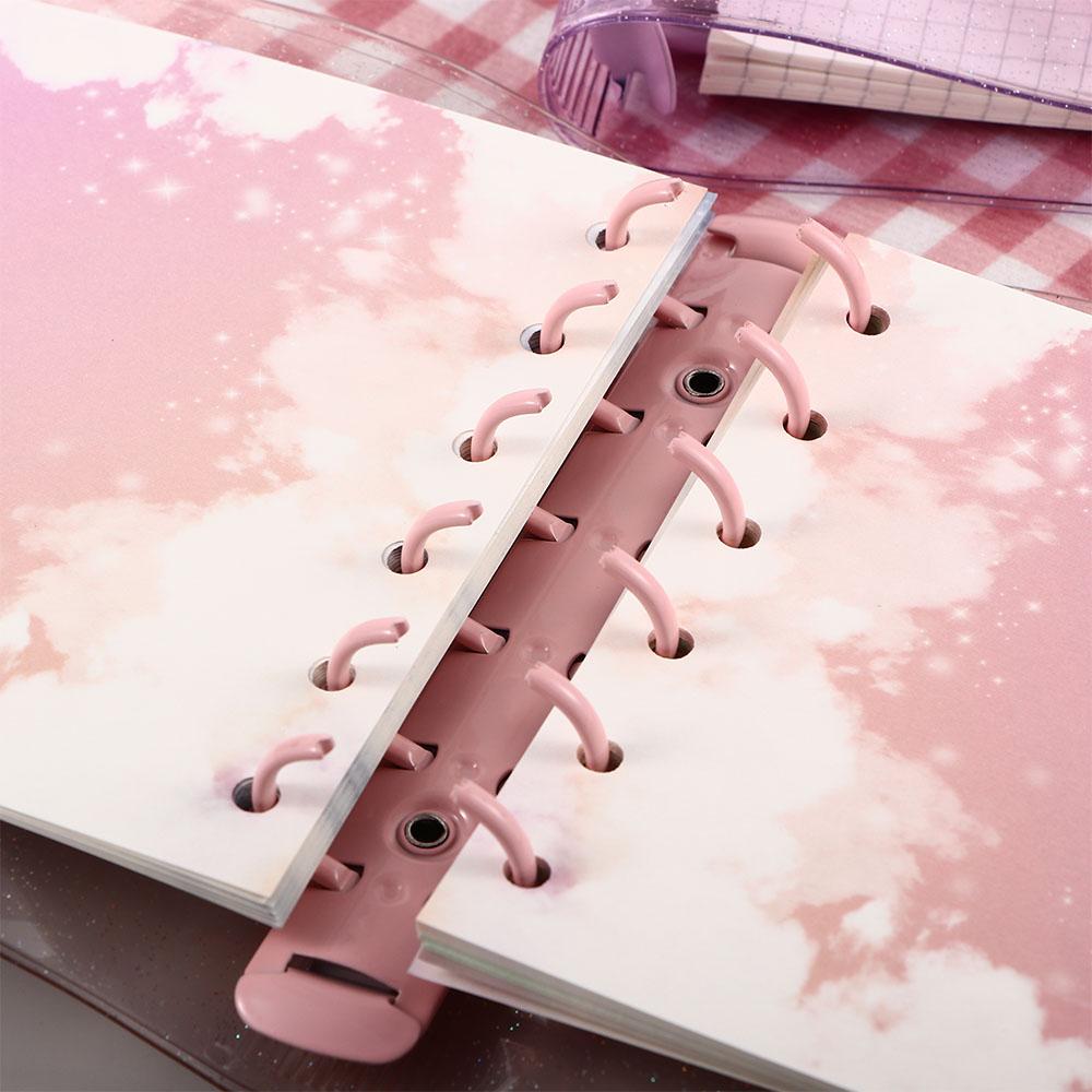 Kawaii PVC Binder Card Book Planner Agenda Binder Notebook Photo Collect Book Glitter Journals Square Loose Leaf