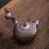 Teiera in Argilla Rocciosa Vecchia da 230 ml con Manico Laterale Set da Tè Kung Fu in Ceramica Bollitore per Tè Vintage Fatto a Mano